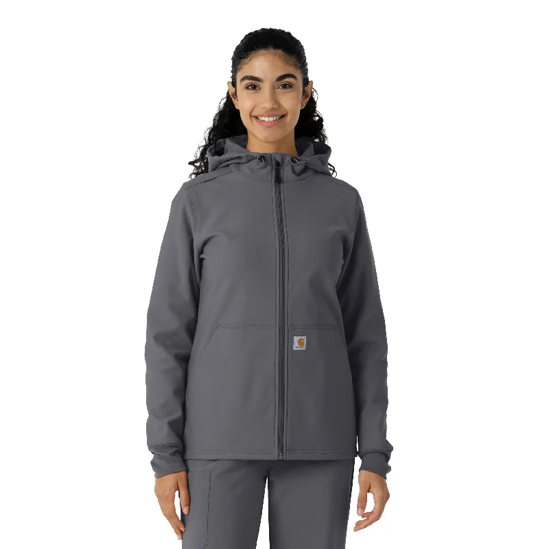 cozy wool-blend coatCarhartt Women's Bonded Fleece Hoodie - Pewter