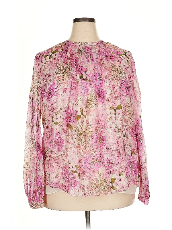 stylish lightweight coatLong Sleeve Silk Top