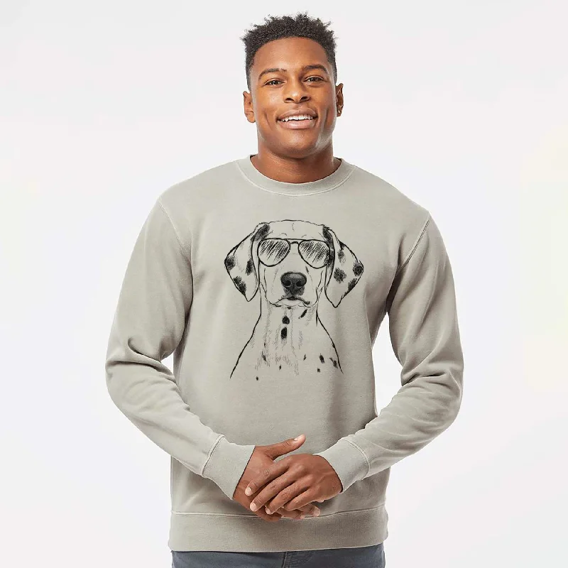 breathable workout hoodieAviator Riot the Dalmatian - Unisex Pigment Dyed Crew Sweatshirt