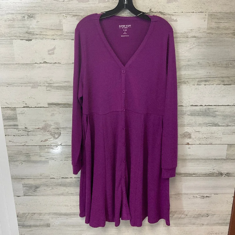 velvet dressDress Casual Short By Torrid In Purple, Size: 2x