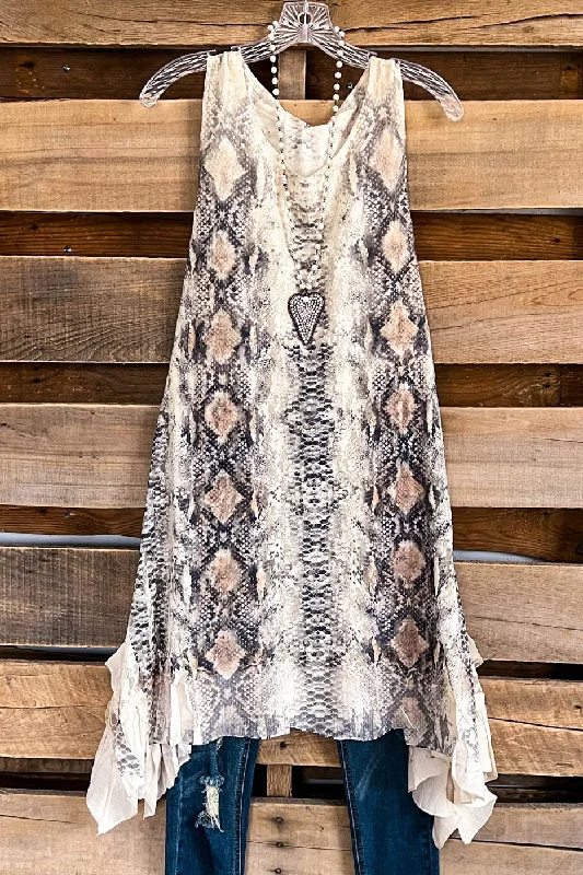 wool dressAHB EXCLUSIVE: Love is Alive Tunic - Snake Print