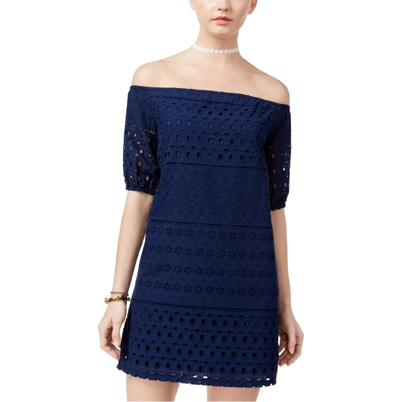 luxury dressCity Chic Womens Textured A-line Dress, Blue, Medium