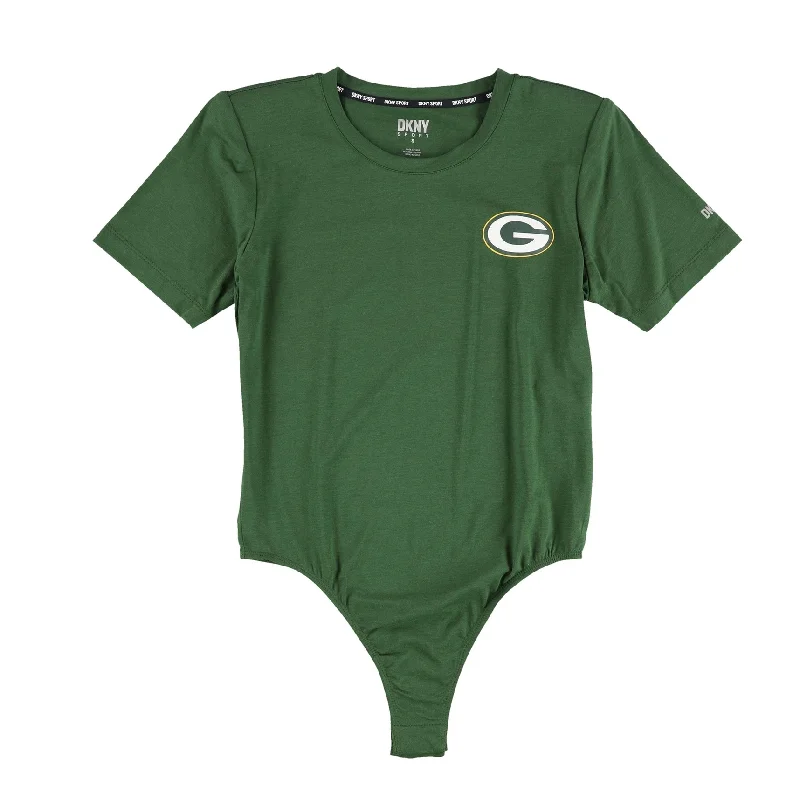 party-ready dressDKNY Womens Green Bay Packers Bodysuit Jumpsuit, Green, Small