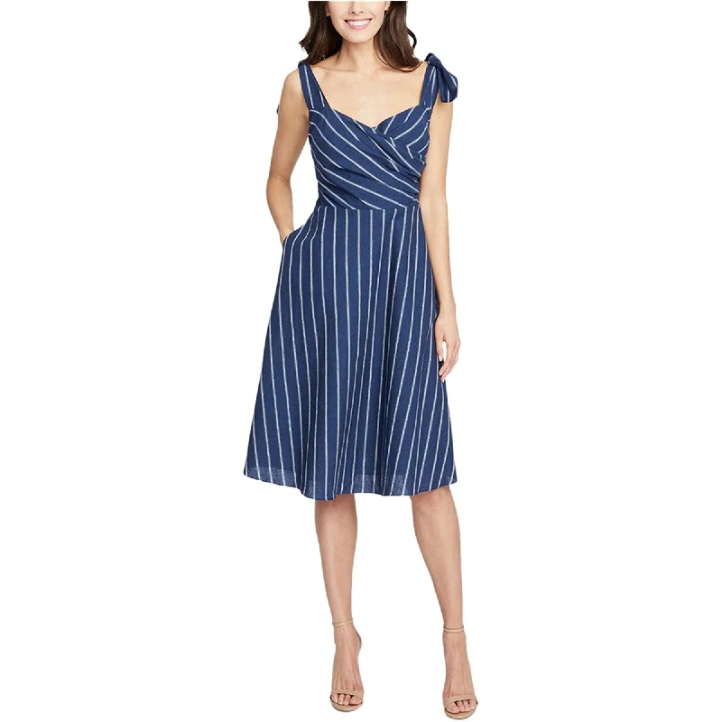 floral midi dressRachel Roy Womens Striped Linen A-Line Dress