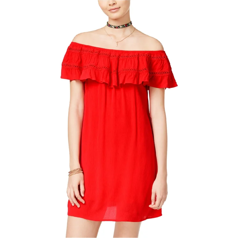 modern dressSpeechless Womens Ruffle A-line Dress, Red, Medium