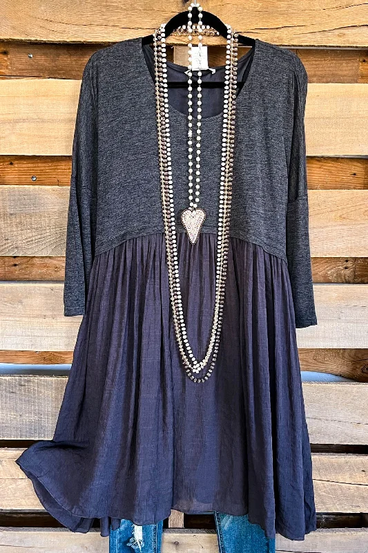 sleeveless dressFalling For You Dress - Dark Grey