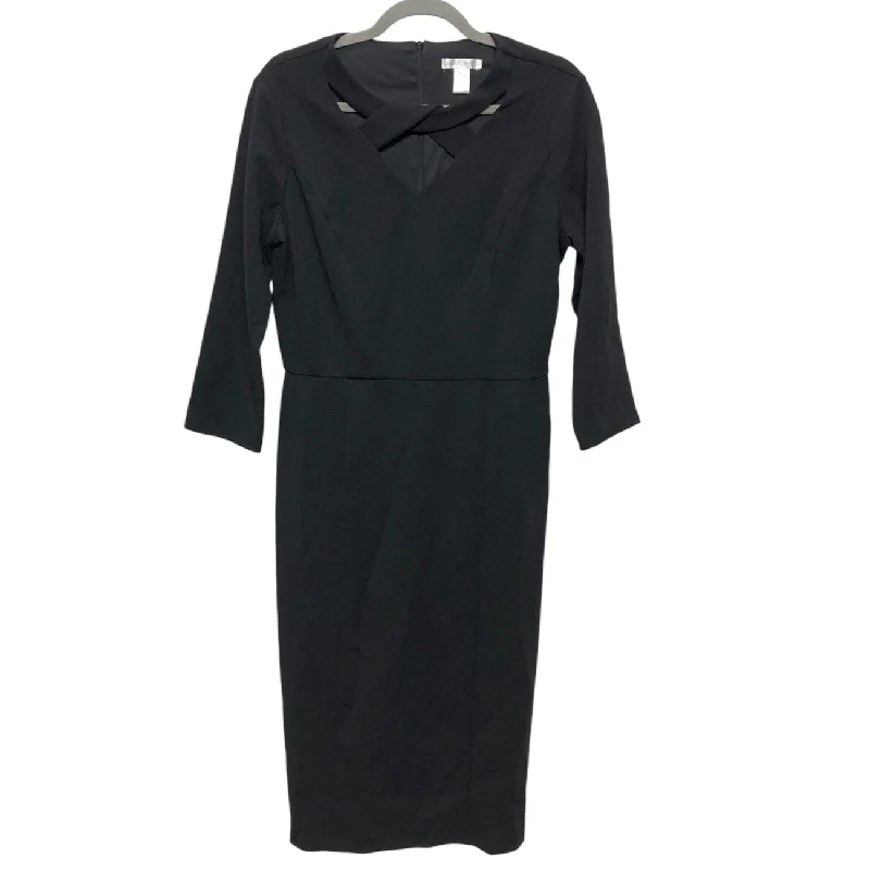 casual day dressDress Casual Midi By London Times In Black, Size: 10