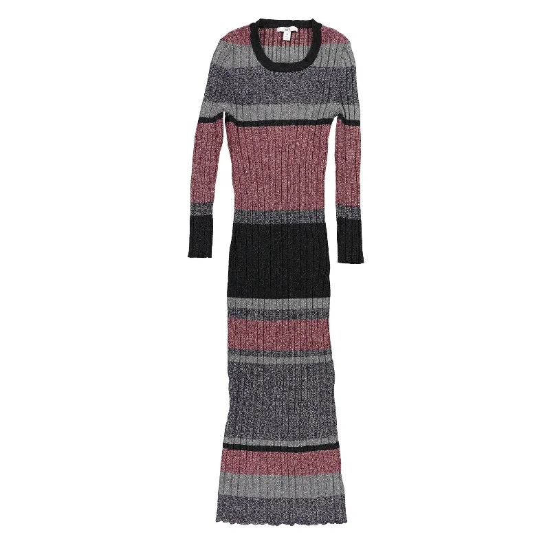 pleated dressBar Iii Womens Striped Sweater Dress