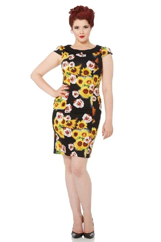 puff sleeve dressNahla Sunflower Pencil Dress