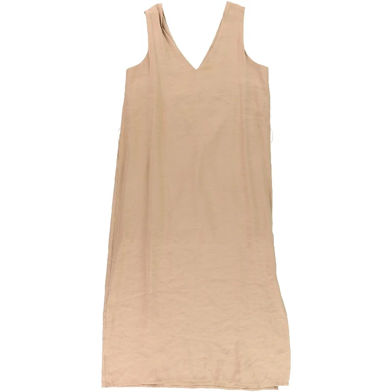 satin midi dressJ.O.A. Womens Solid A-line Dress, Beige, Small