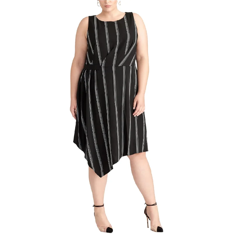 one-shoulder dressRachel Roy Womens Striped Asymmetrical Dress