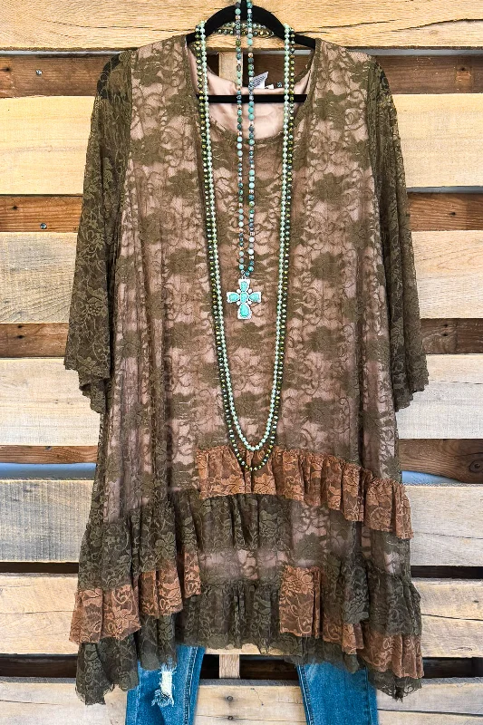 off-the-shoulder dressMy Kind Of Sweetness Dress - Olive