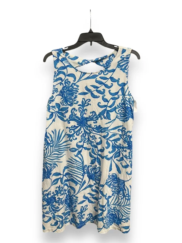 pleated maxi dressDress Casual Midi By Lilly Pulitzer In Blue & White, Size: M