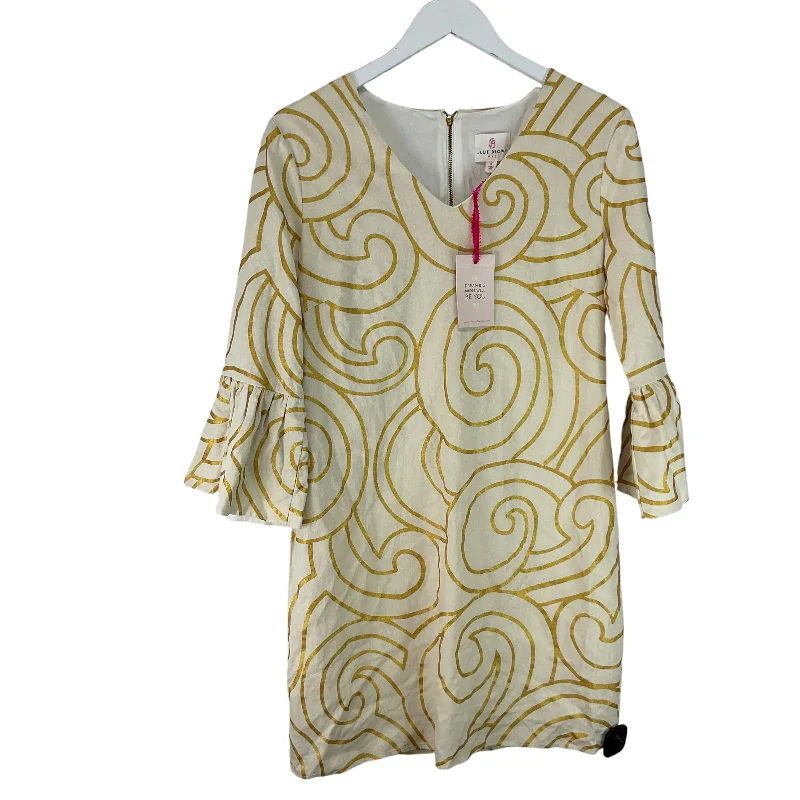 v-neck dressDress Casual Midi By Julie Brown In Cream & Yellow, Size: 6