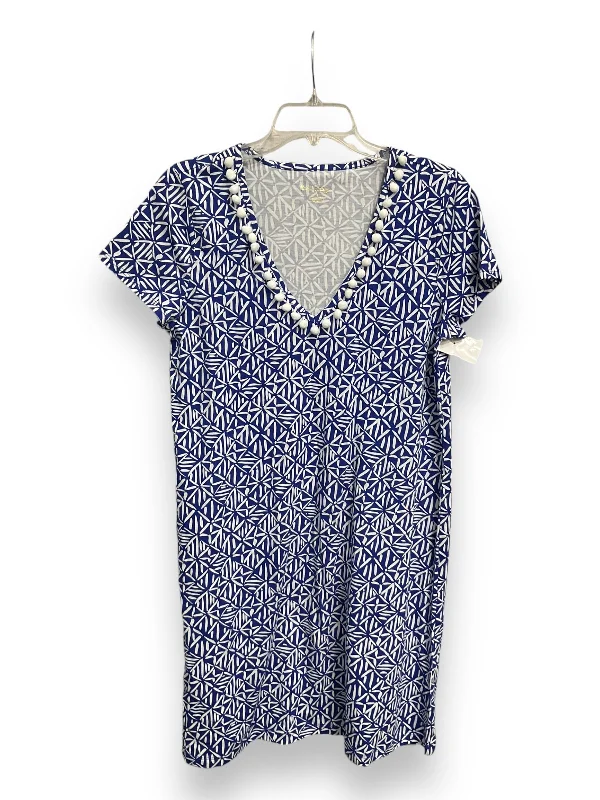 chic dressDress Casual Short By Lilly Pulitzer In Blue & White, Size: M