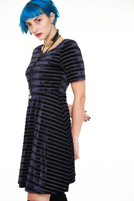 wrap dressBlack Velvet Stripe Dress