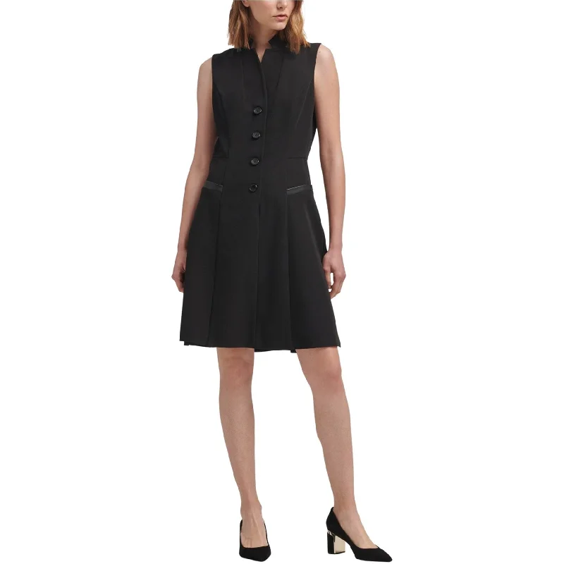 boho dressDKNY Womens Tuxedo A-line Dress, Black, 6