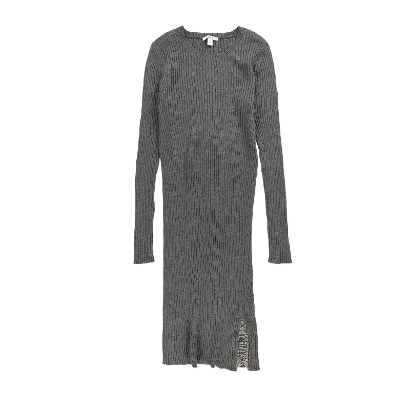 v-neck dressBar Iii Womens Swag Chain Sweater Dress