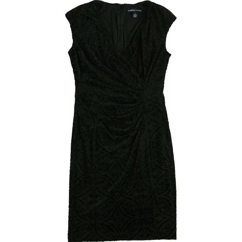 high-waisted dressAmerican Living Womens Velvet A-Line Dress