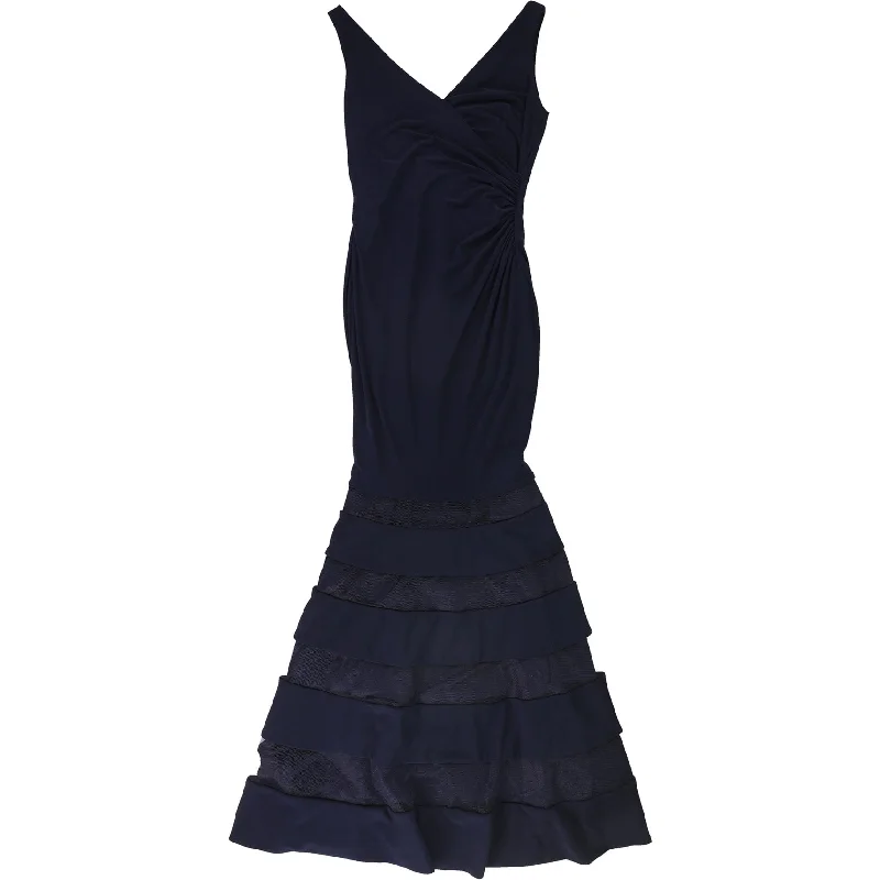 relaxed fit dressRalph Lauren Womens Cleveland Tulle Stripe Gown Dress, Blue, 2