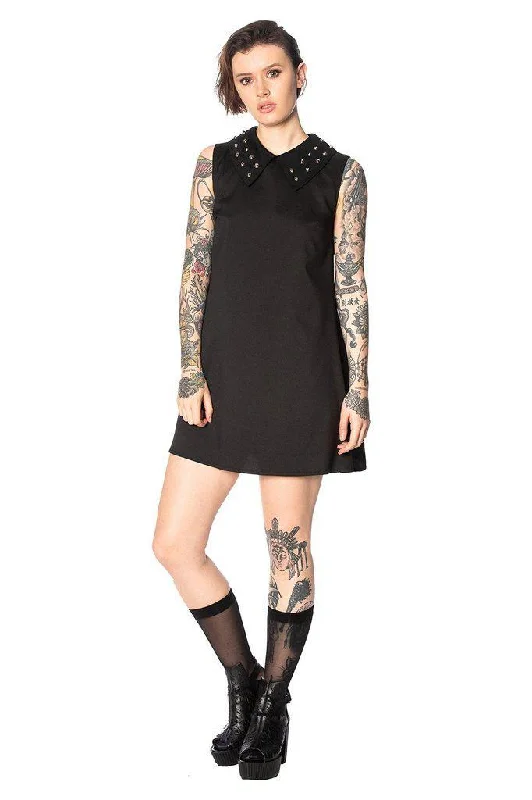 trendy wrap dressUrban Vamp Collar Studs Dress