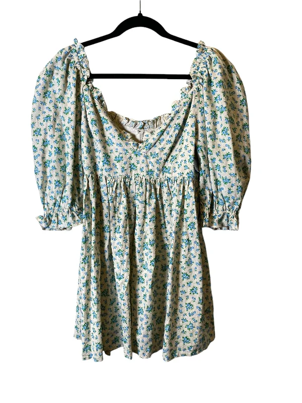 silk dressDress Casual Short By Olivaceous In Floral Print, Size: L