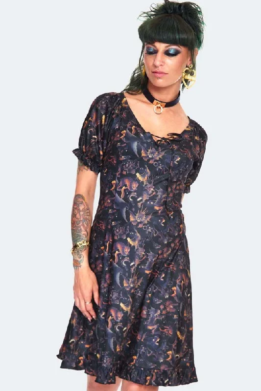 floral midi dressParadise Lost Print Babydoll Dress