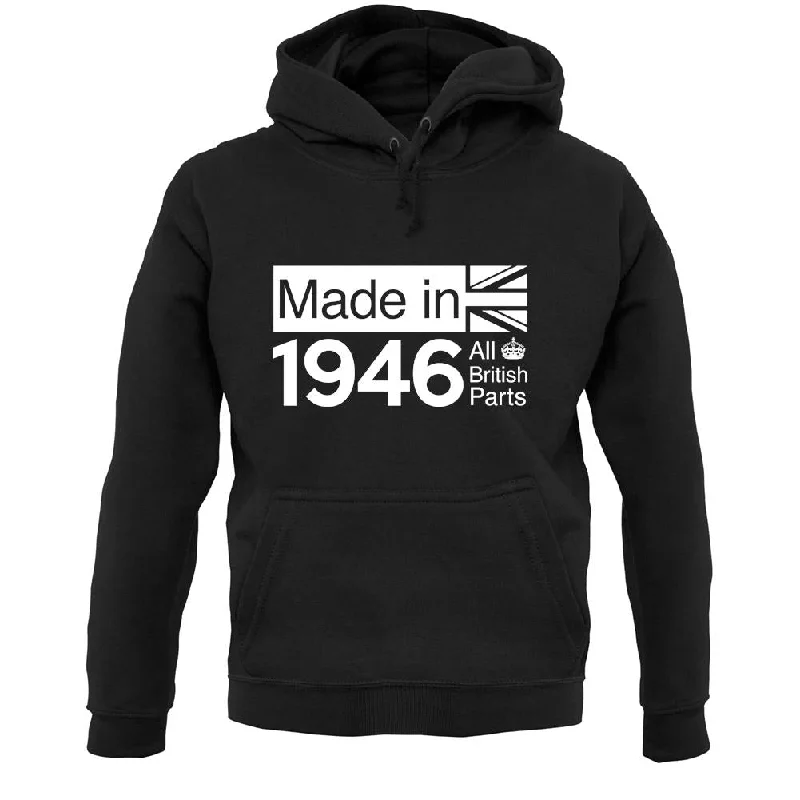 sporty hoodieMade In 1946 All British Parts Crown Unisex Hoodie