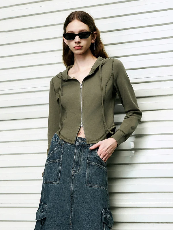 casual trench coatCropped Hoodie Jackets