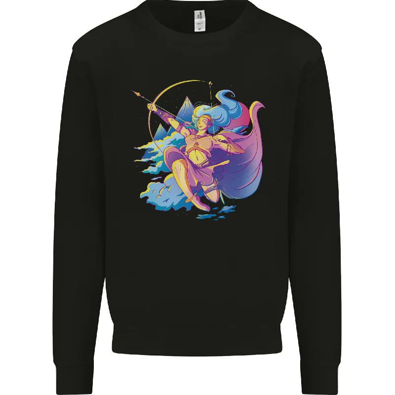 workout-ready hoodieArtemis Greek Goddess of Wild Animals Mens Sweatshirt Jumper