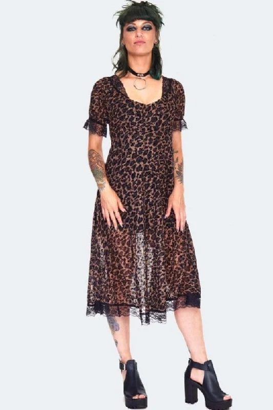 casual midi dressLeopard Print Midi Dress