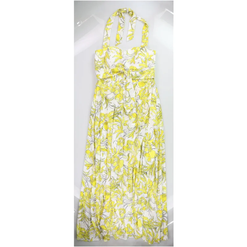 playful dressbar III Womens Sweetheart Neck Midi Dress, Yellow, 12