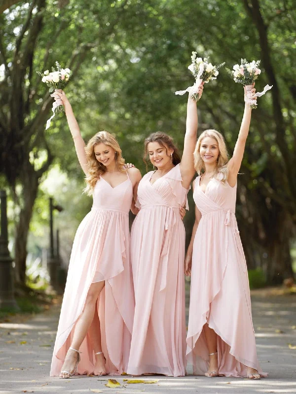 summer dressPink Bridesmaid Gowns