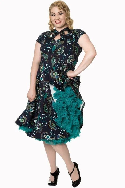 lace dressProud Peacock Cut Out Plus Size Dress