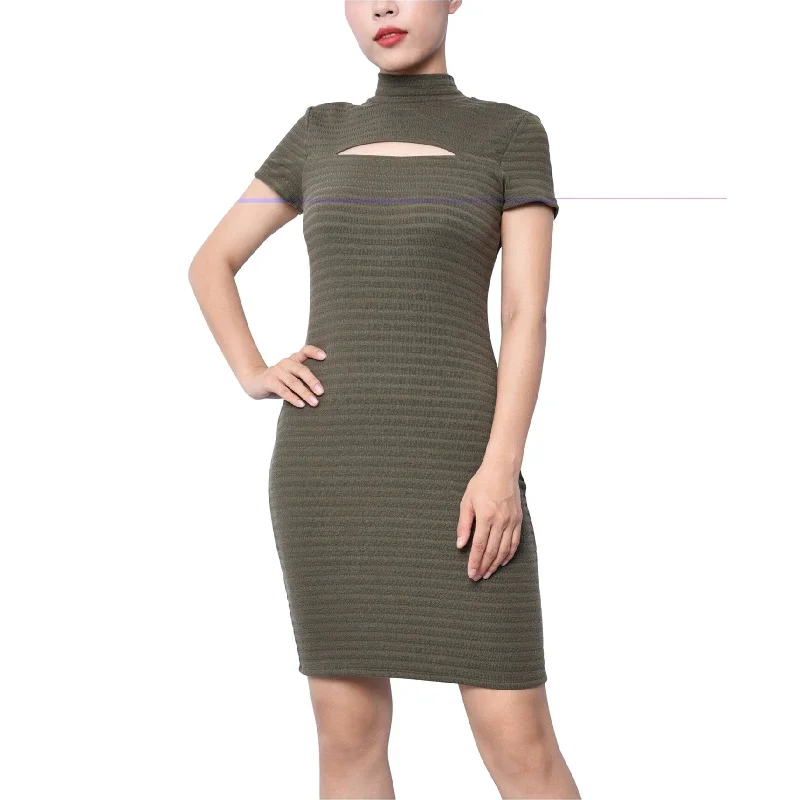 elegant evening dressPlanet Gold Womens Ribbed Bodycon Dress