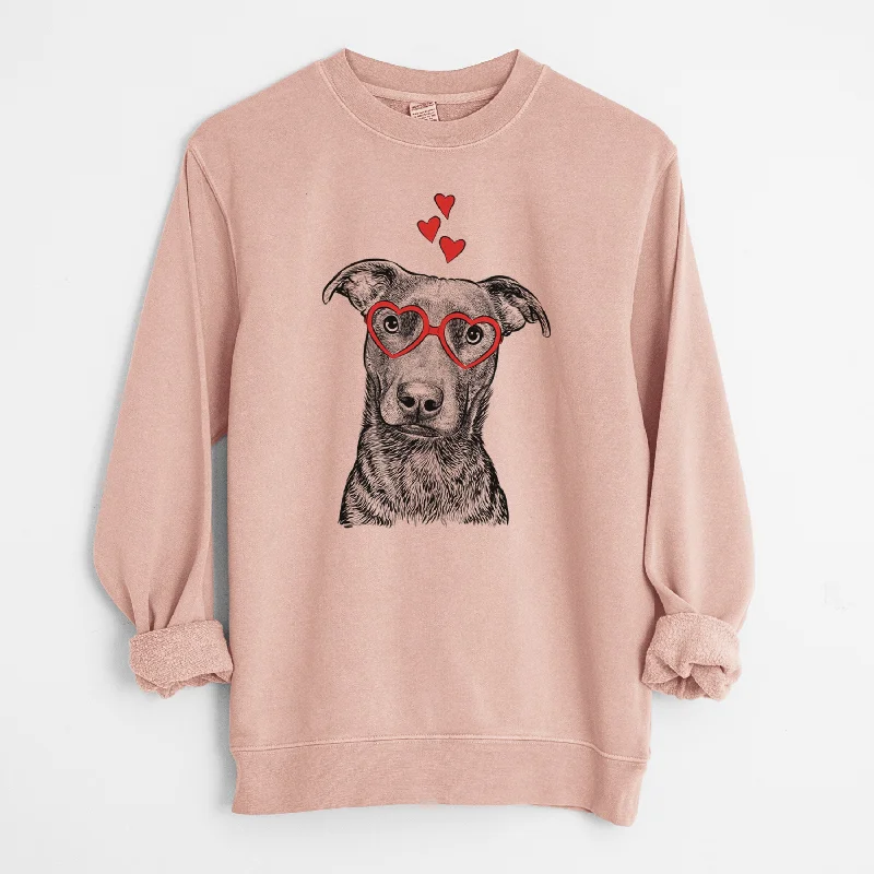 sleek sports hoodieValentine Embyr the Mixed Breed - Unisex Pigment Dyed Crew Sweatshirt