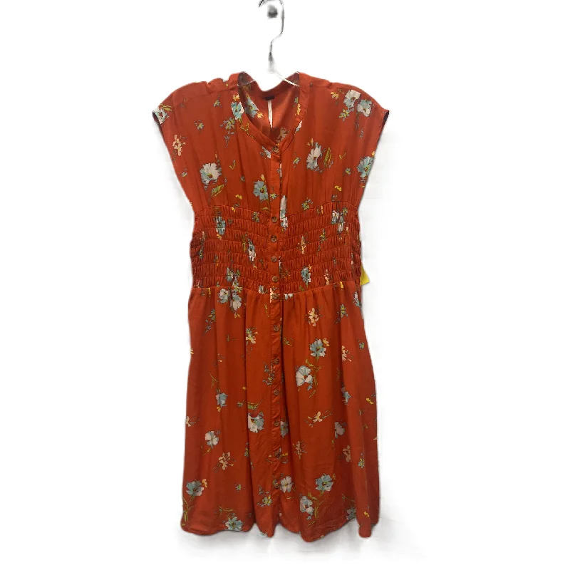 statement dressDress Casual Short By Free People In Orange, Size: M