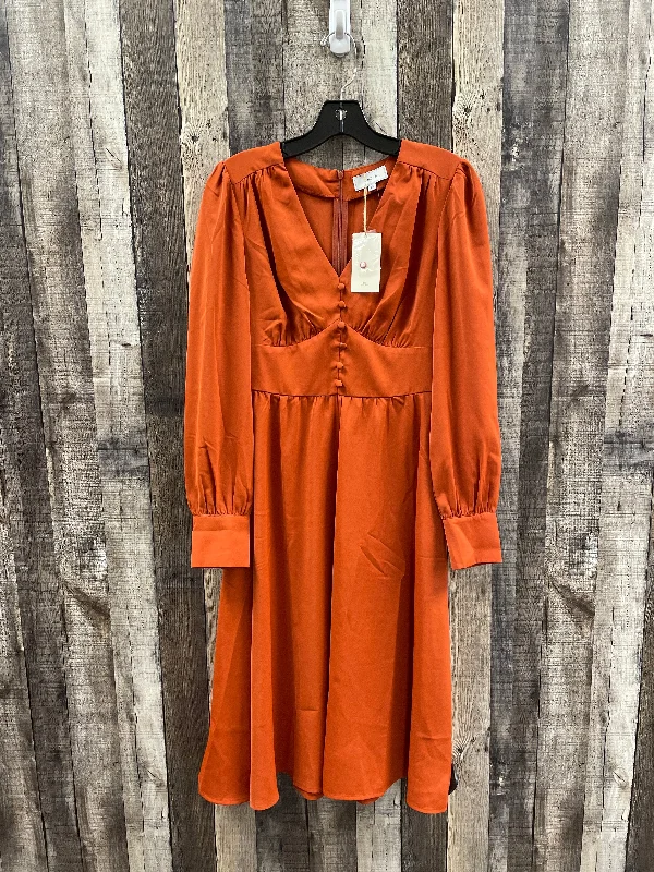 casual summer dressDress Casual Midi By Cme In Orange, Size: Xs