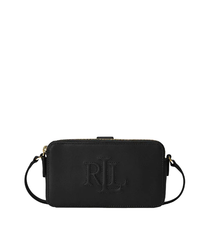 contemporary coatLeather Medium Witley Crossbody Wallet - Black