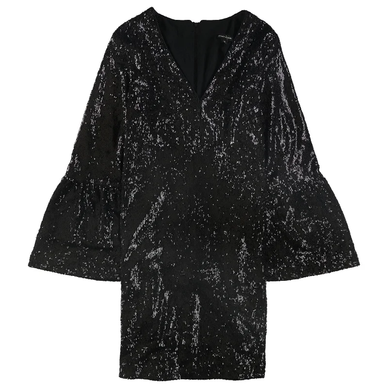 trendy mini dressNanette Lepore Womens Sequins Cocktail Dress, Black, 12