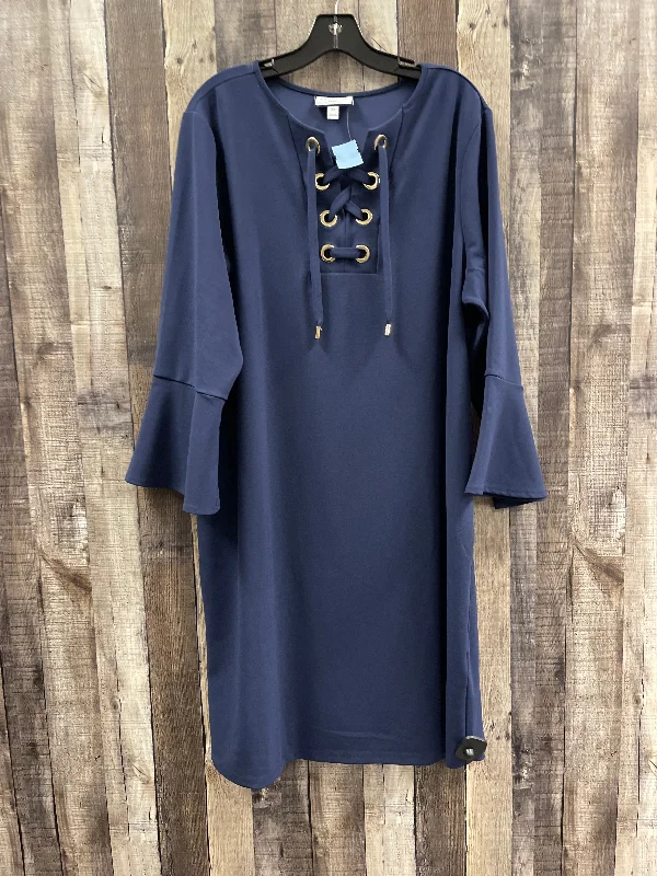 wool dressDress Work By Charter Club In Blue, Size: 2x