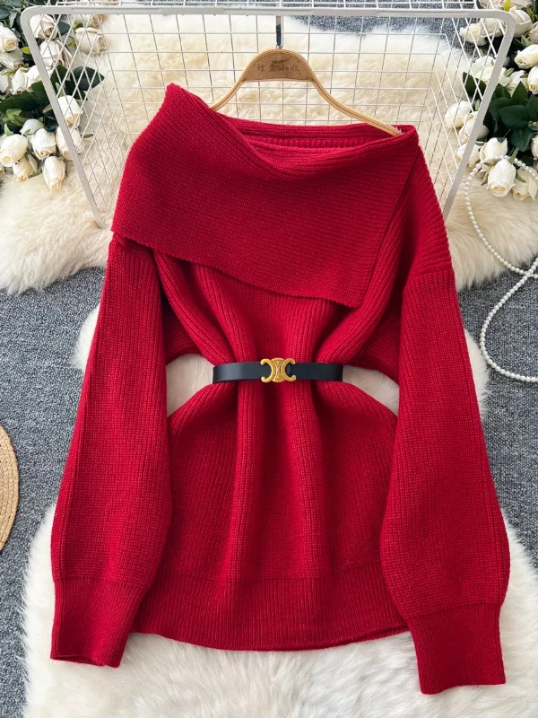 fitted dressAmira Woolen Sweater with Belt