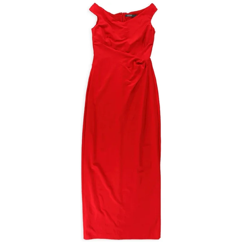 cocktail dressRalph Lauren Womens Jersey Gown Dress, Red, 8