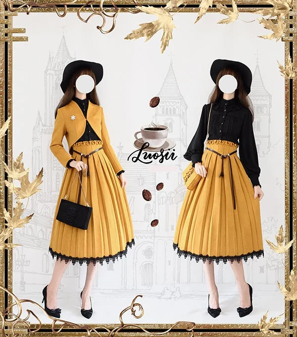 cozy coatSentaro~Warm Tea~Elegant Swallow Tail Lolita Short Coat