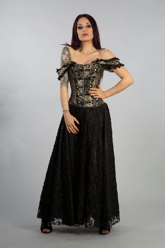 velvet dressPaula Victorian Corset Dress In King brocade