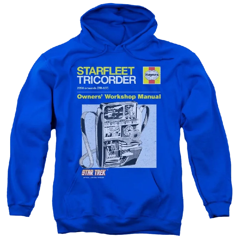 stylish pullover sweatshirtStar Trek Tricorder Manual Pullover Hoodie