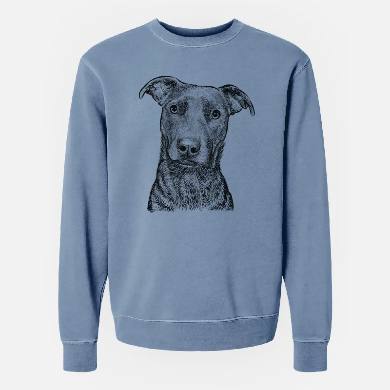 premium athletic sweatshirtBare Embyr the Mixed Breed - Unisex Pigment Dyed Crew Sweatshirt