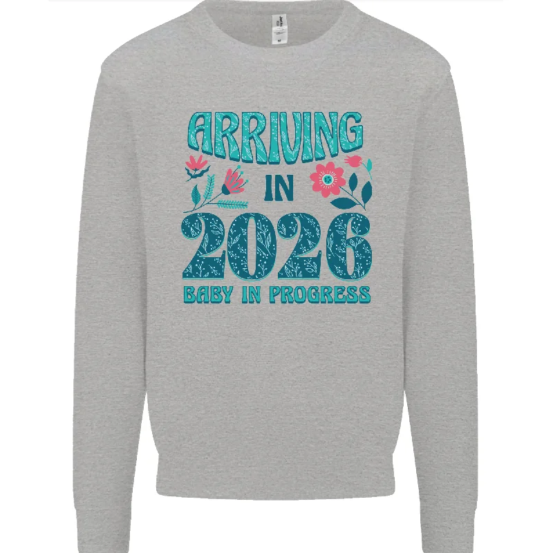 comfortable athletic sweatshirtArriving 2026 New Baby Pregnancy Pregnant Mens Sweatshirt Jumper