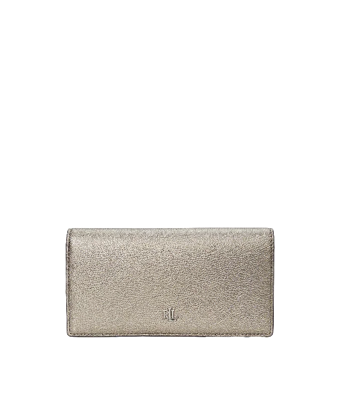 functional coatCrosshatch Leather Slim Wallet - Silver