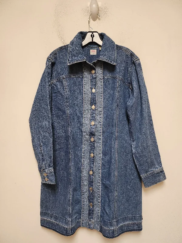 fitted dressDress Casual Short By Levis In Blue Denim, Size: M